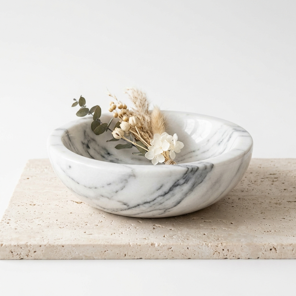Carrara Marble Decorative Bowl